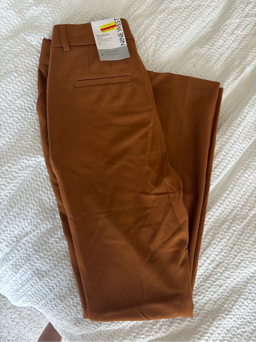 Nine West Tailored barely bootcut Trousers in Warm Brown